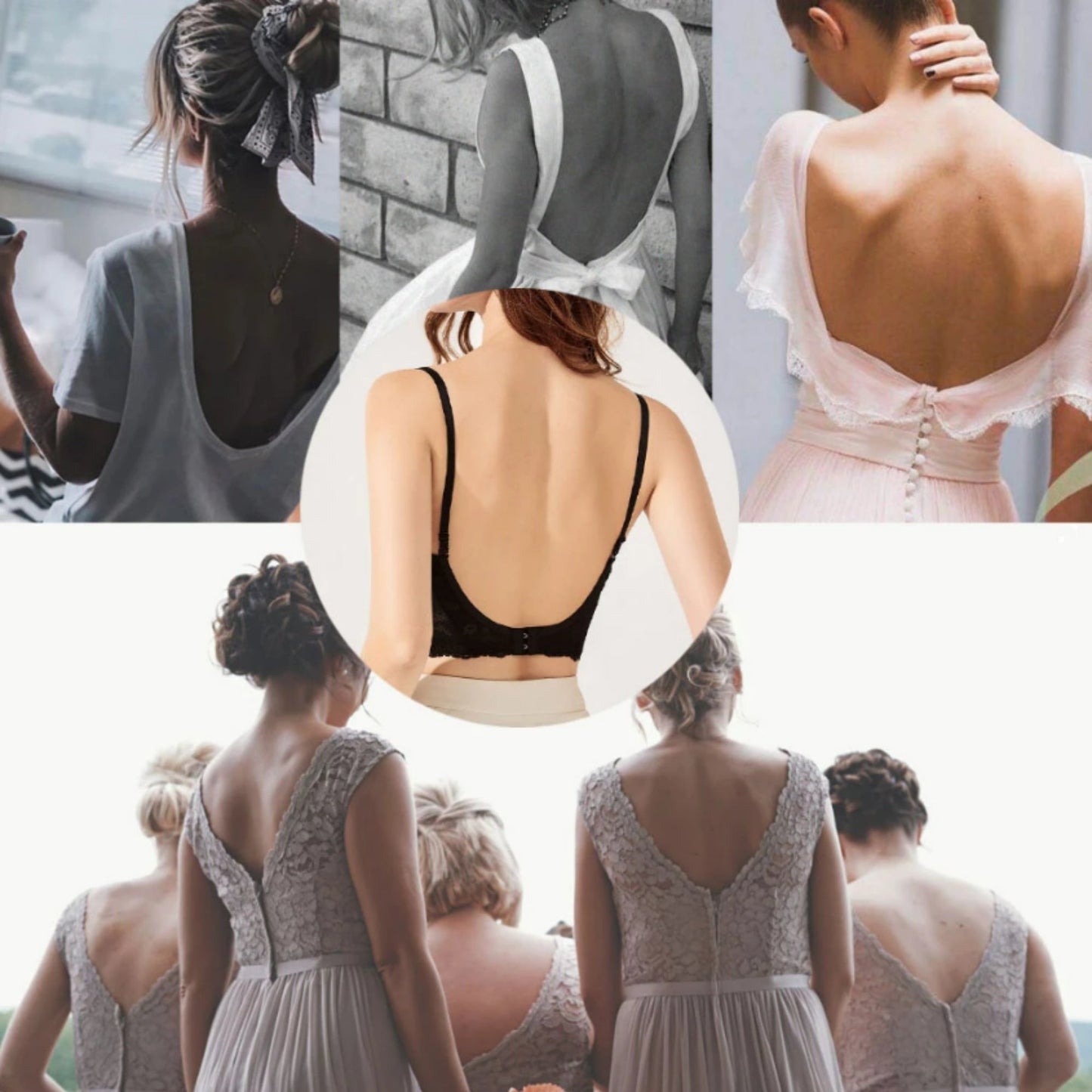 Ivyshape | Bralette Bra with Support for Dresses with Open Back