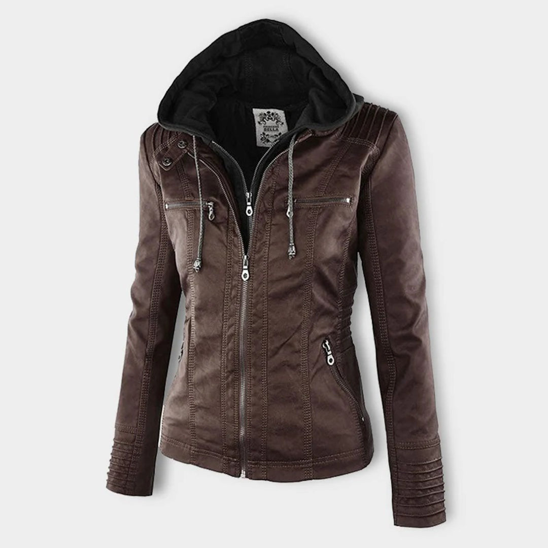 Weatherproof women's jacket with hood