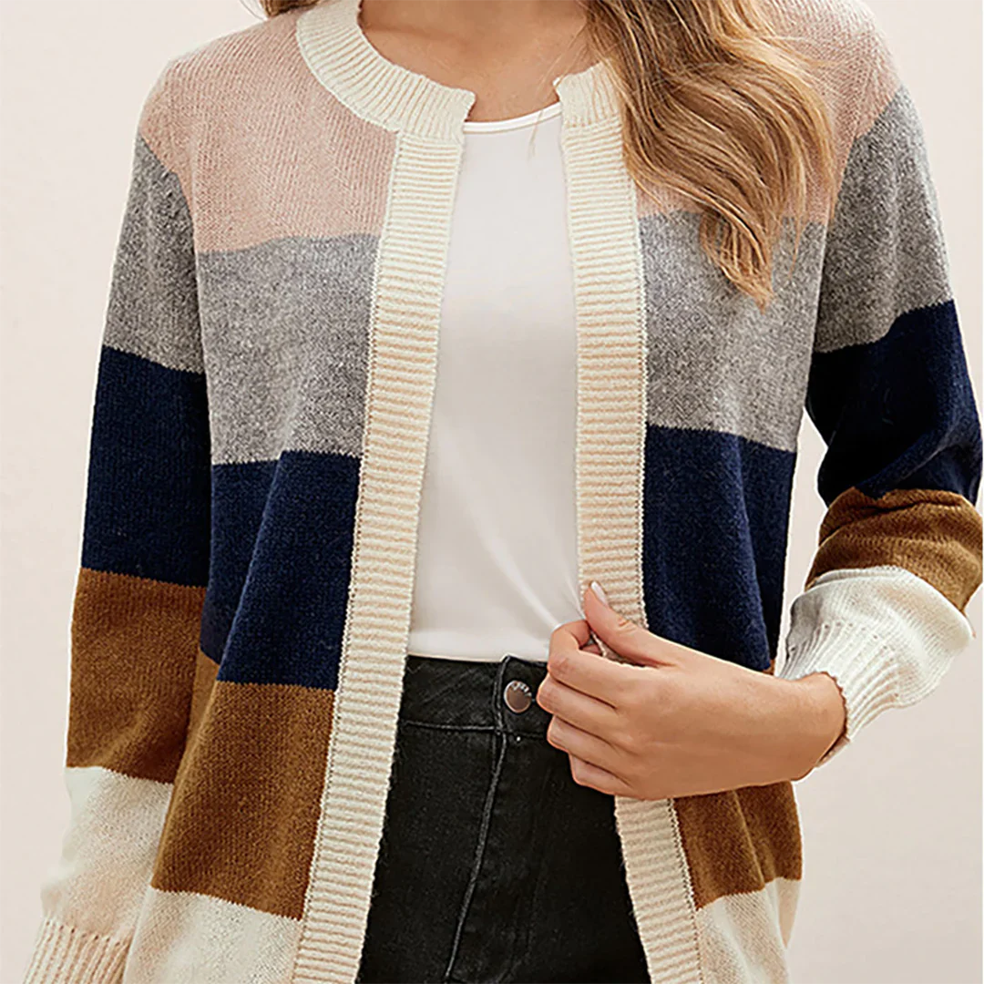 Ivyshape | Colorblock Cardigan