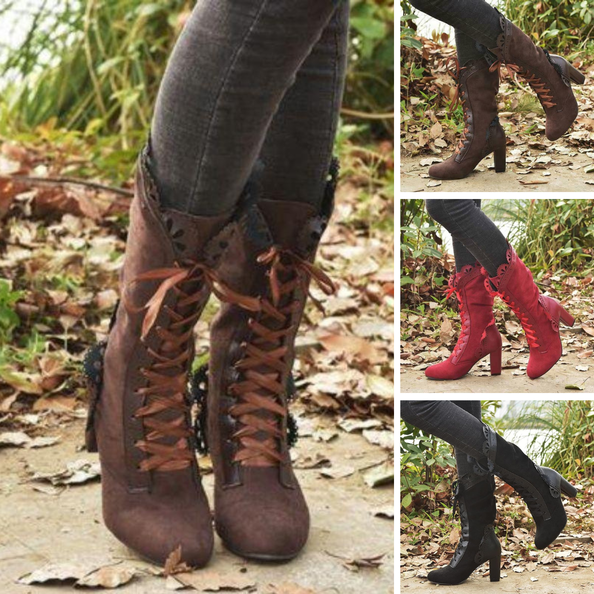 Ivyshape | Women's High Heels Boots Waterproof