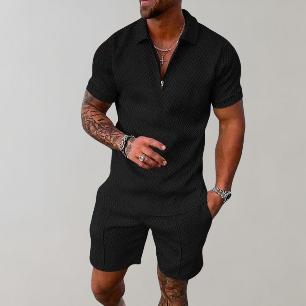 Ivyshape | Polo and Shorts Set for Men