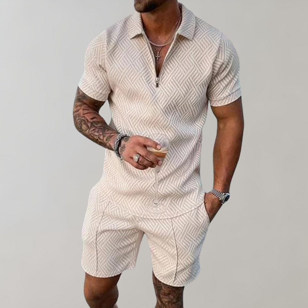 Ivyshape | Polo and Shorts Set for Men