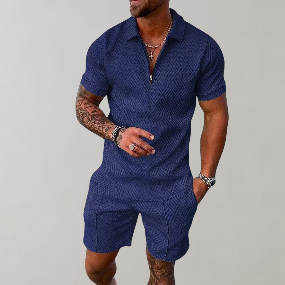 Ivyshape | Polo and Shorts Set for Men