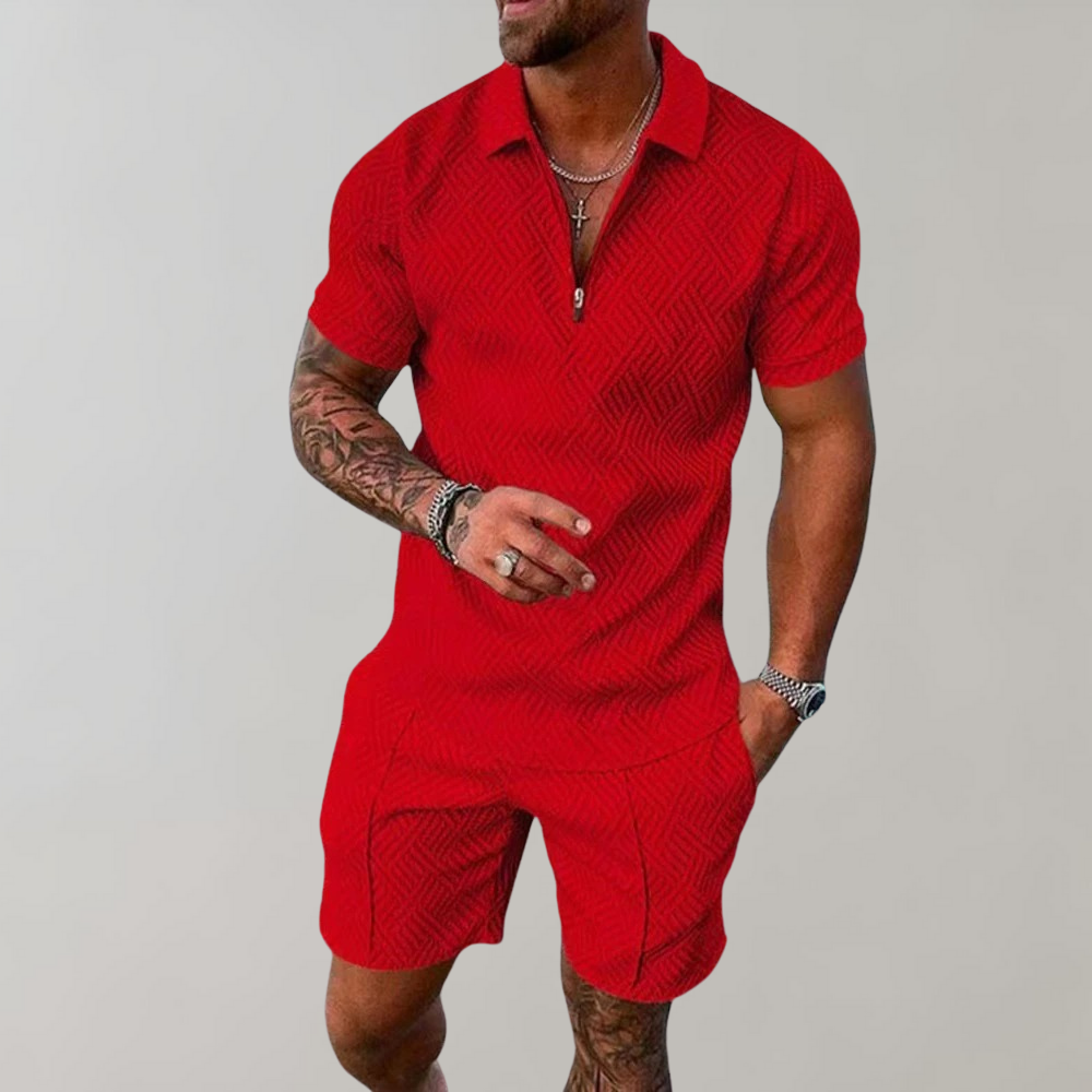Ivyshape | Polo and Shorts Set for Men