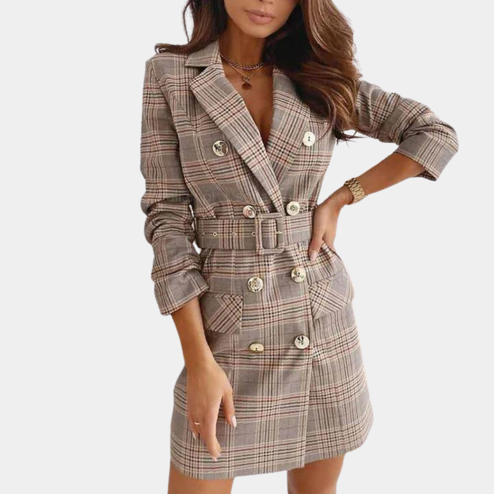 Ivyshape | Women's Trendy Belt Blazer Chic