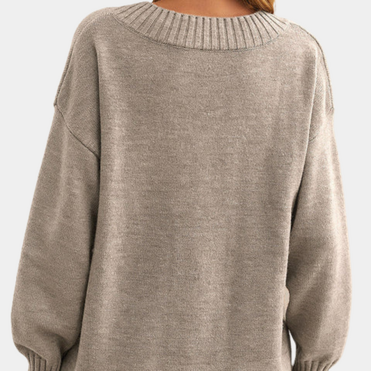 Ivyshape | Women's Sweater With V Neck