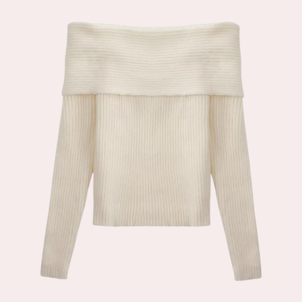 Ivyshape | Chic Knitted Off-Shoulder Women's Sweater