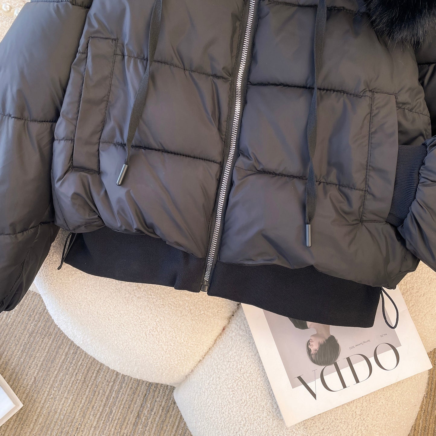 Ivyshape | Warm Parka Jacket with Fur