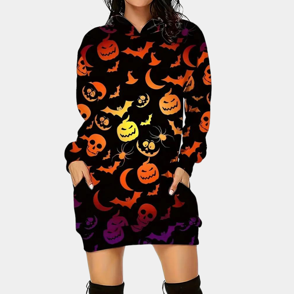 Ivyshape | Trendy Ladies Halloween Sweater With Hood