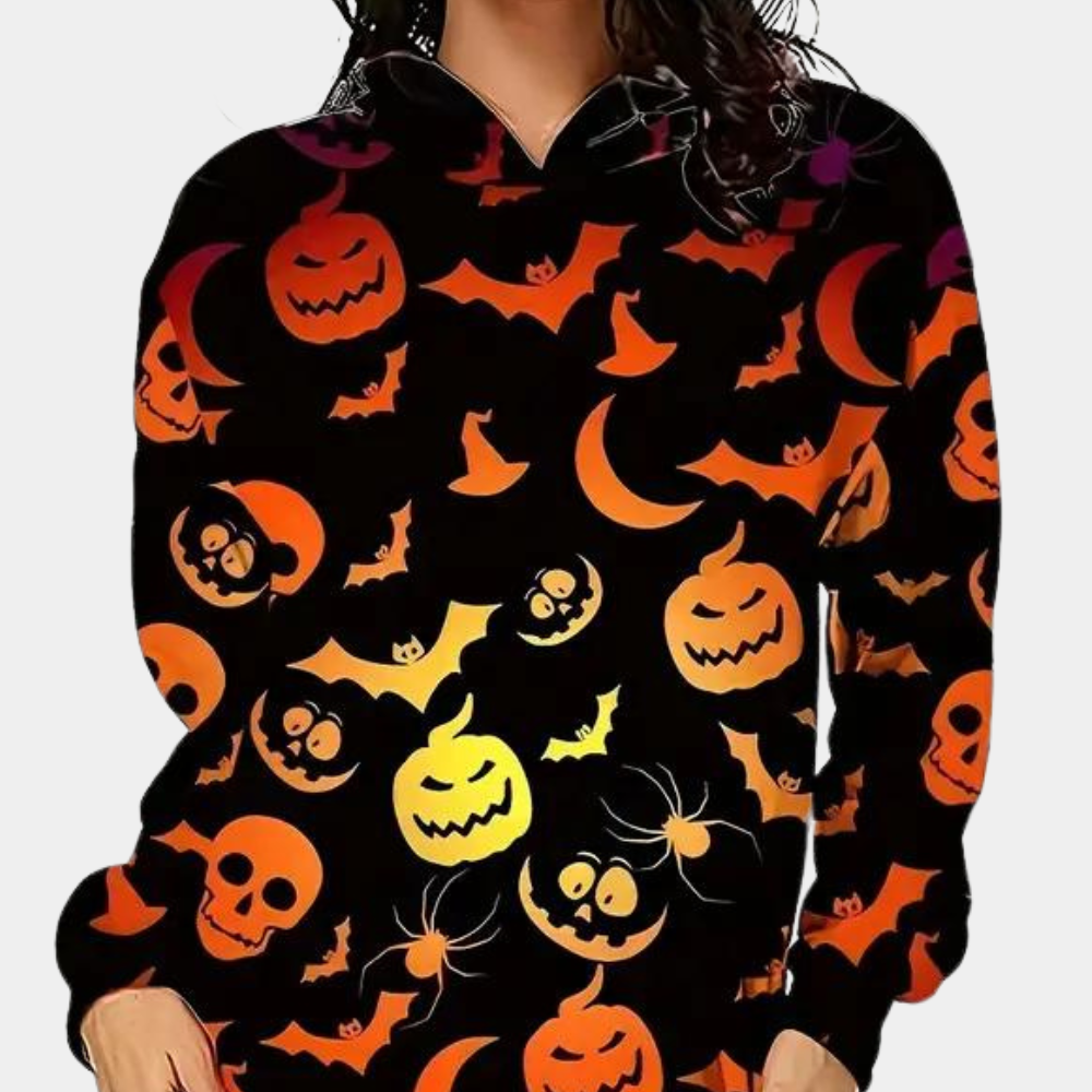 Ivyshape | Trendy Ladies Halloween Sweater With Hood