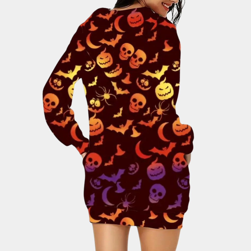 Ivyshape | Trendy Ladies Halloween Sweater With Hood