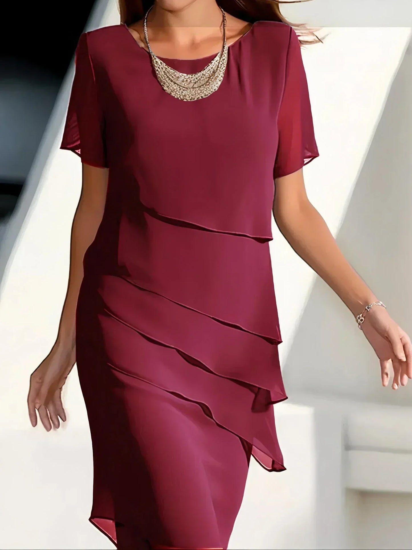 Ivyshape | Elegant Layered Dress