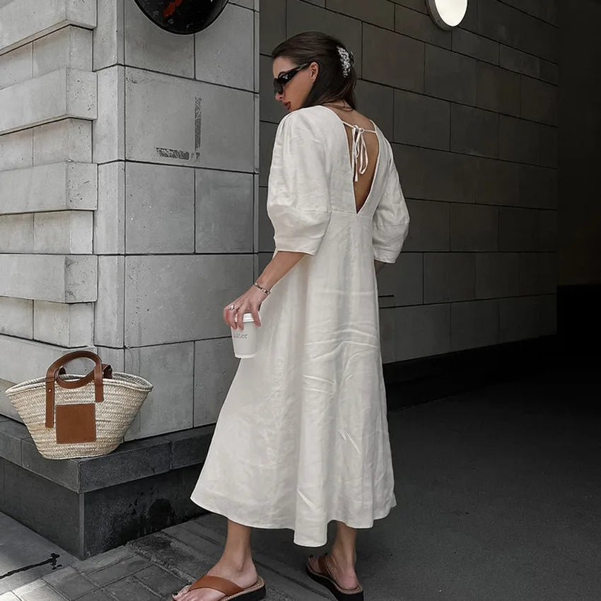 Summer Elegant Long Dress without Back | Ideal for Summer