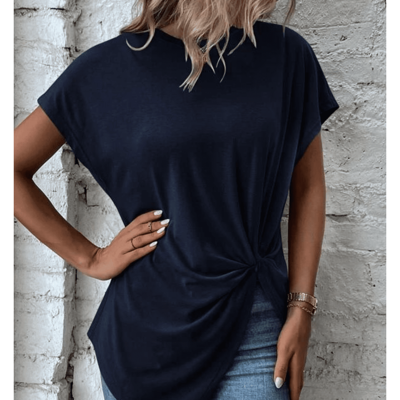 Ivyshape | Women's Stylish Blouse Blue