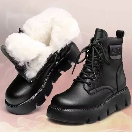 Ivyshape | Padded Boots With Thick Soles