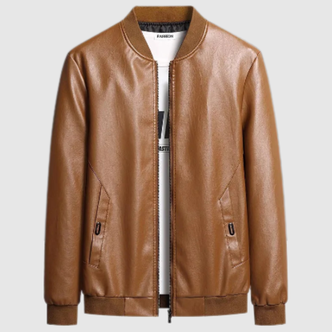 Ivyshape | Casual Leather Jacket