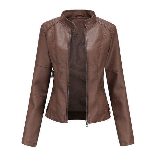 Ivyshape | Epic Leather Jacket for Women
