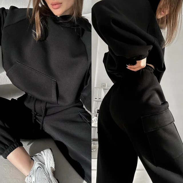 Ivyshape | Hooded Casual Tracksuit for Women