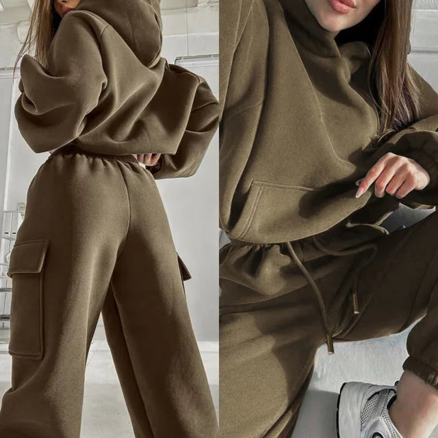 Ivyshape | Hooded Casual Tracksuit for Women