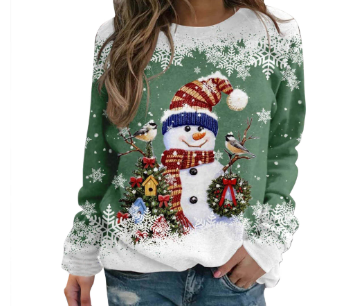 Ivyshape | Pullover Cozy Loose Fit Funny Xmas Sweatshirts Women's Jumper