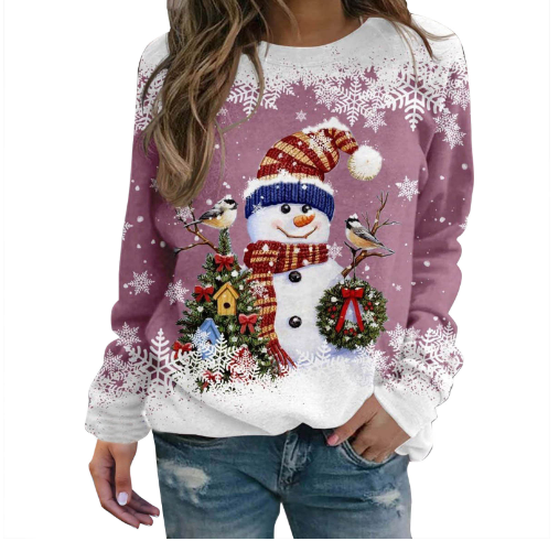 Ivyshape | Pullover Cozy Loose Fit Funny Xmas Sweatshirts Women's Jumper