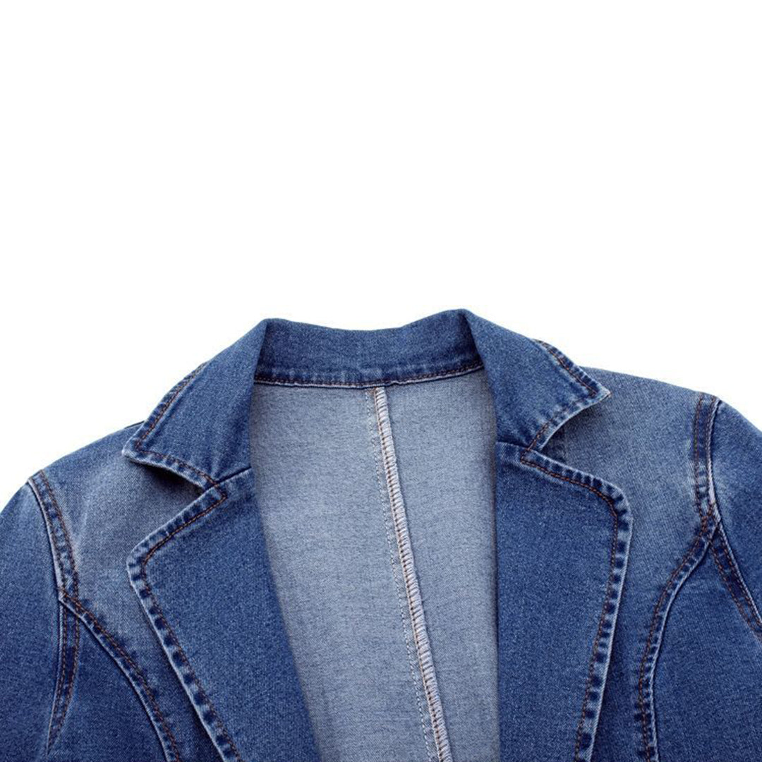 Ivyshape | Stylish Women's Denim Blazer