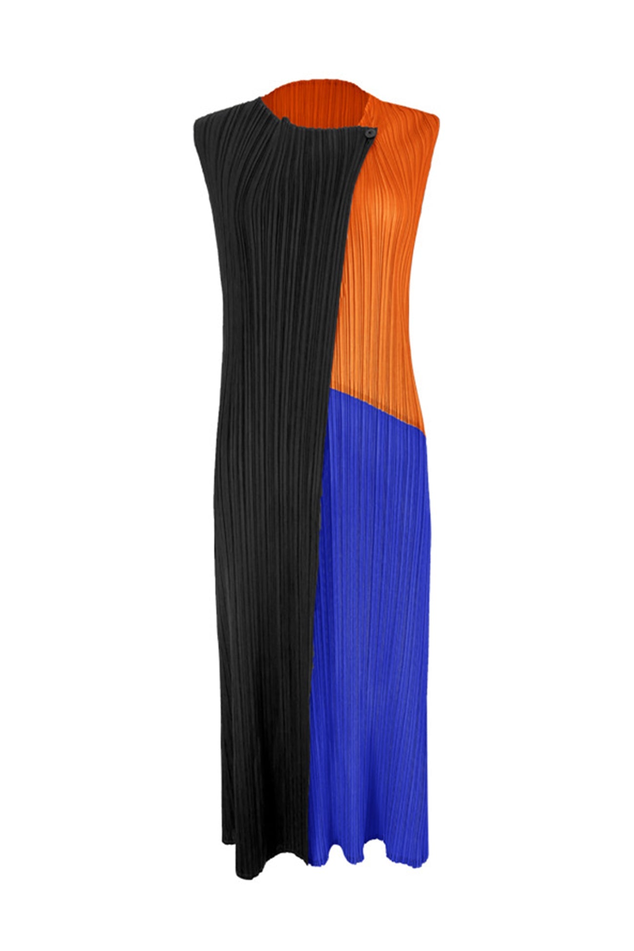 Full Pleated Sleeveless Maxi Dress