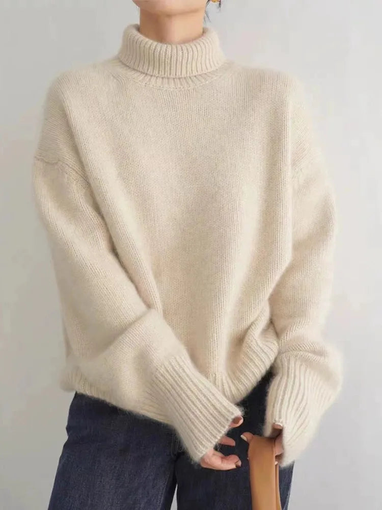 Ivyshape | Women'S Thick Turtleneck Cashmere Sweater