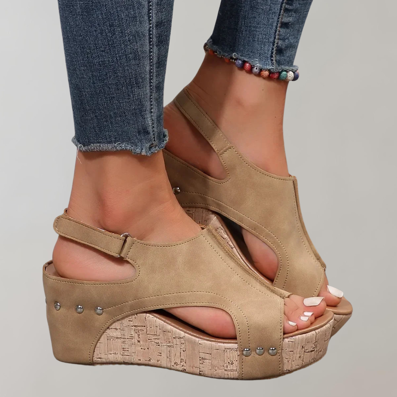 Ivyshape | Orthopedic Sandals with High Heels Sandals Women Comfortable