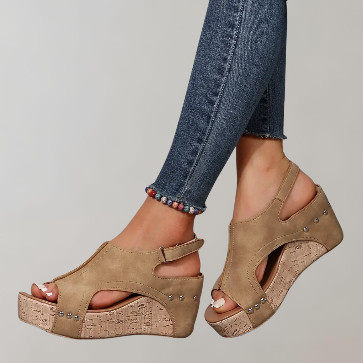 Ivyshape | Orthopedic Sandals with High Heels Sandals Women Comfortable