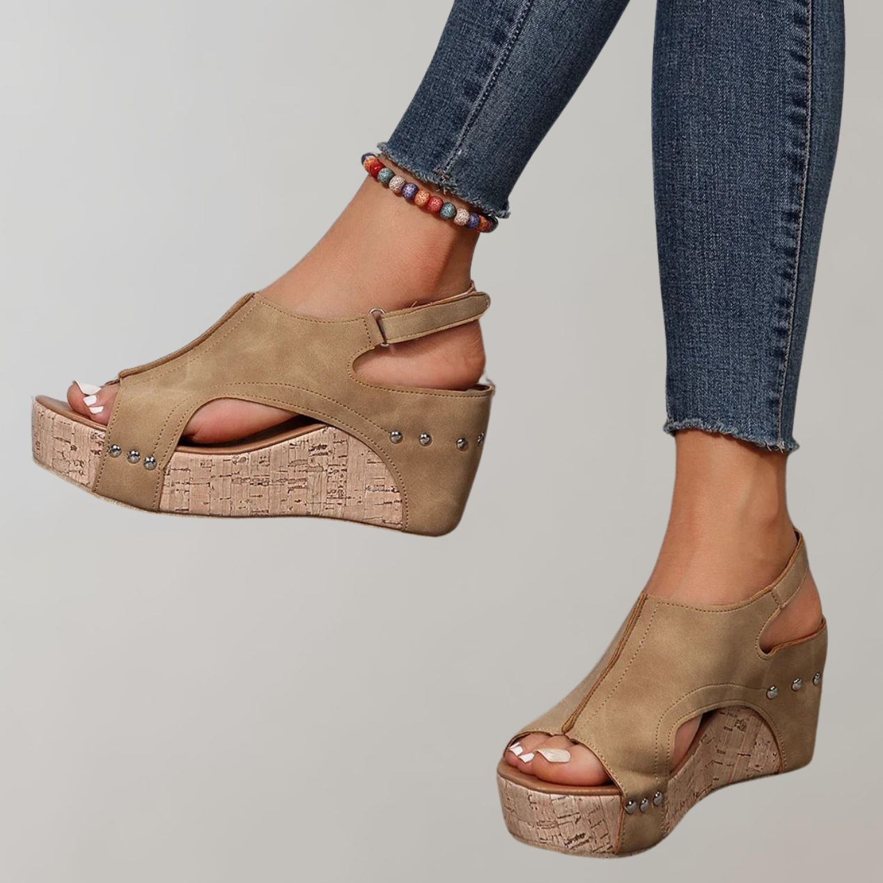 Ivyshape | Orthopedic Sandals with High Heels Sandals Women Comfortable