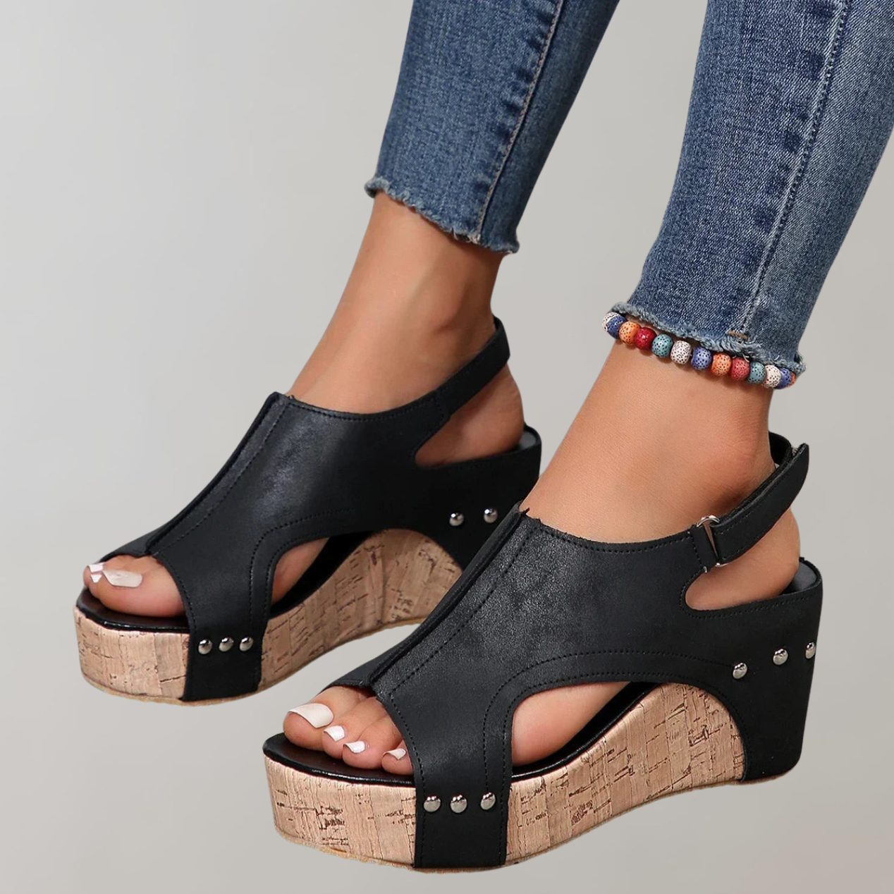 Ivyshape | Orthopedic Sandals with High Heels Sandals Women Comfortable