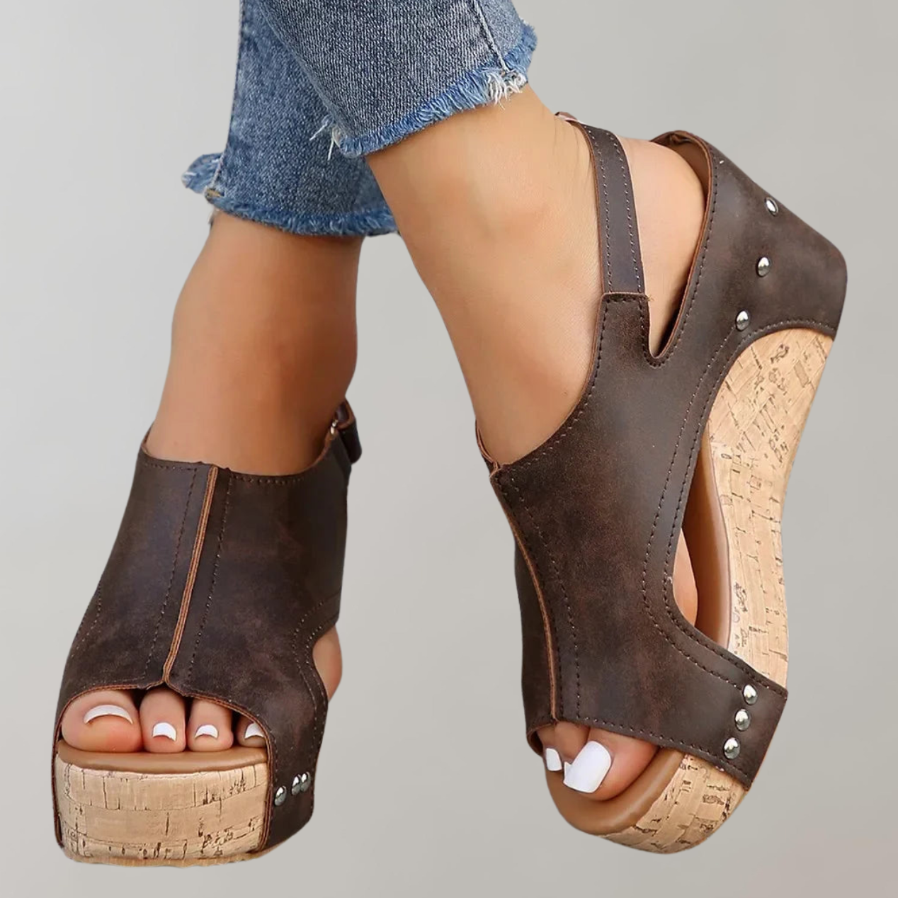 Ivyshape | Orthopedic Sandals with High Heels Sandals Women Comfortable