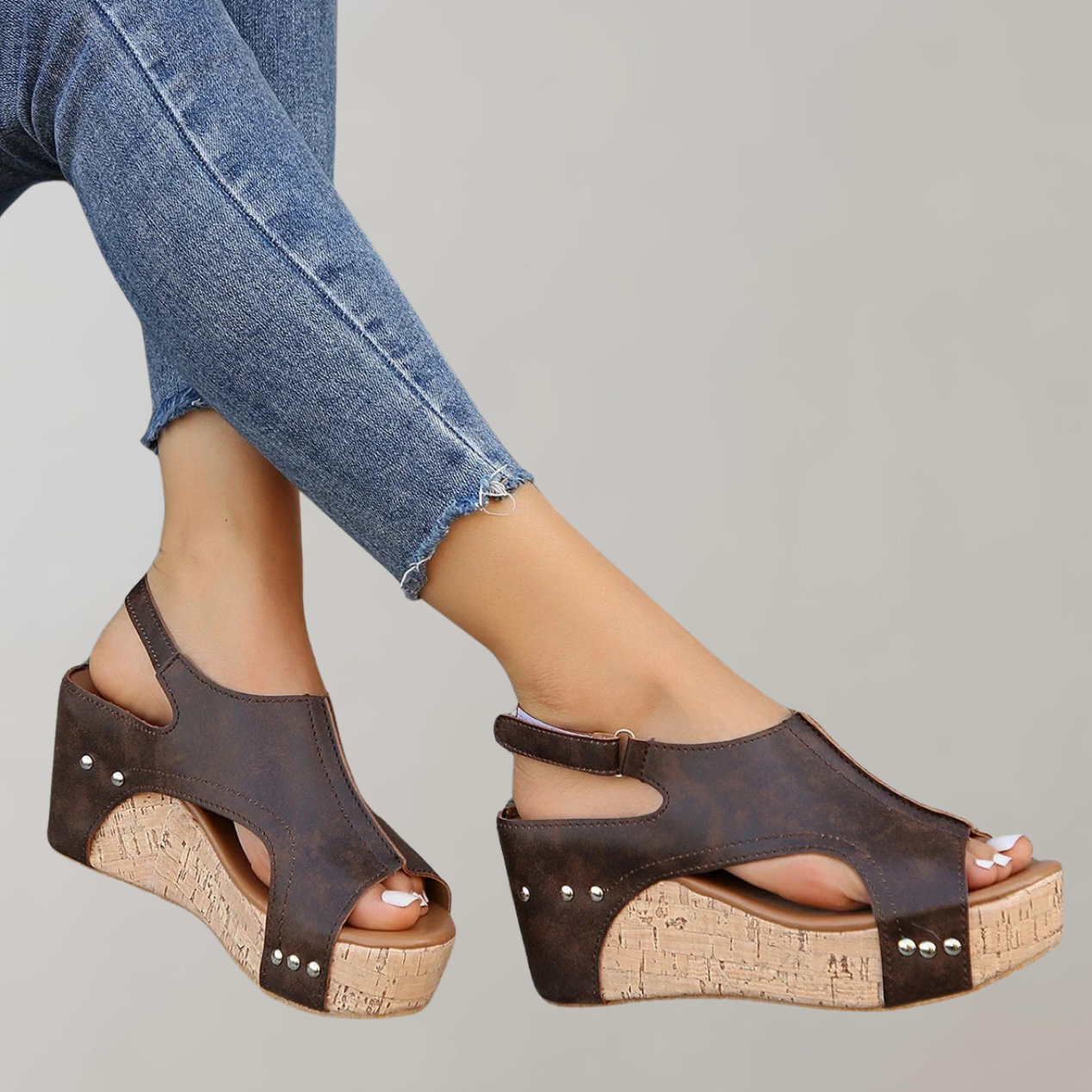 Ivyshape | Orthopedic Sandals with High Heels Sandals Women Comfortable