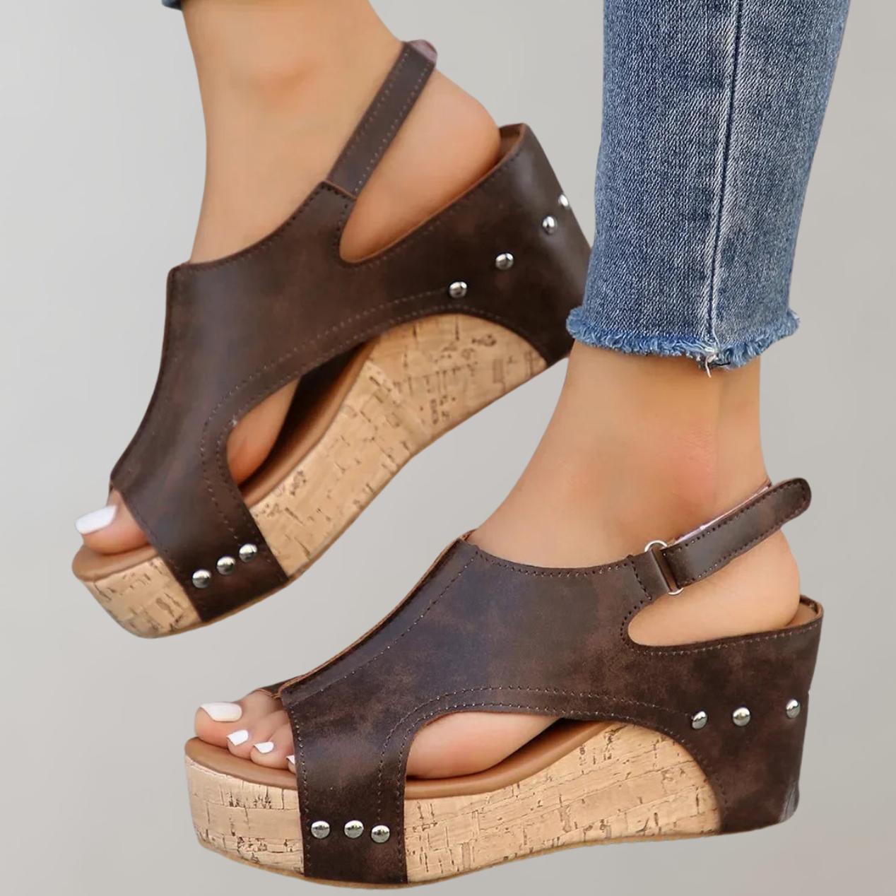 Ivyshape | Orthopedic Sandals with High Heels Sandals Women Comfortable