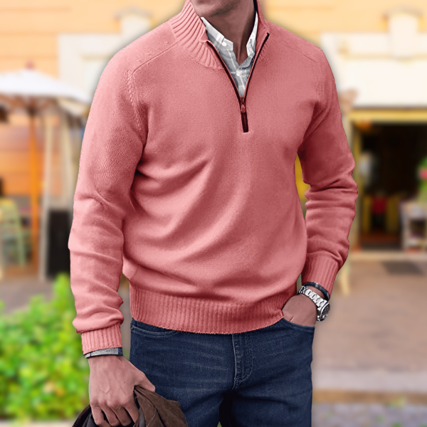 Ivyshape | Casual Half-Zip Sweater