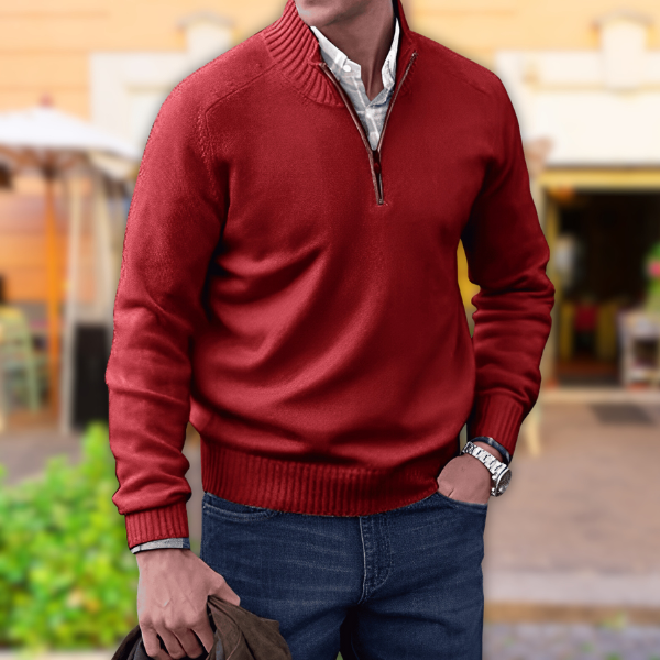 Ivyshape | Casual Half-Zip Sweater