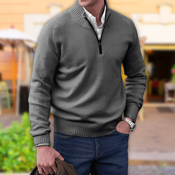 Ivyshape | Casual Half-Zip Sweater