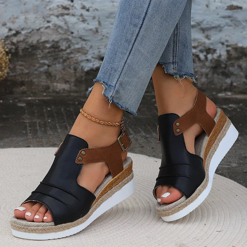 Ivyshape | Women's Chic Wedge Sandals Stylish