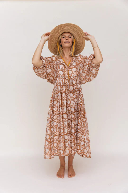 Ivyshape | Relaxed Dress with Half Sleeves