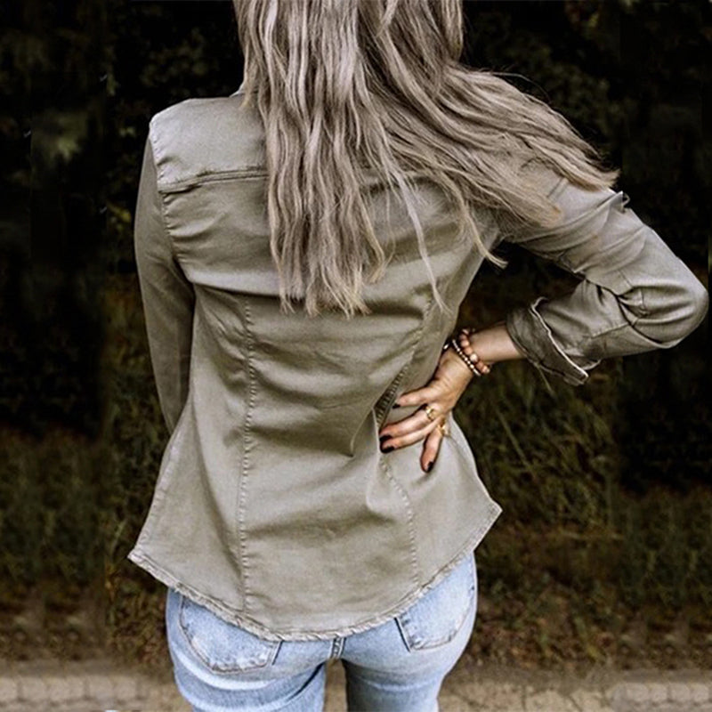 Ivyshape | Fashionable Denim Jacket Women Denim Outfit for Every Occasion
