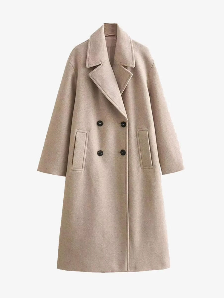 Ivyshape | Elegant Wool Trench Coat