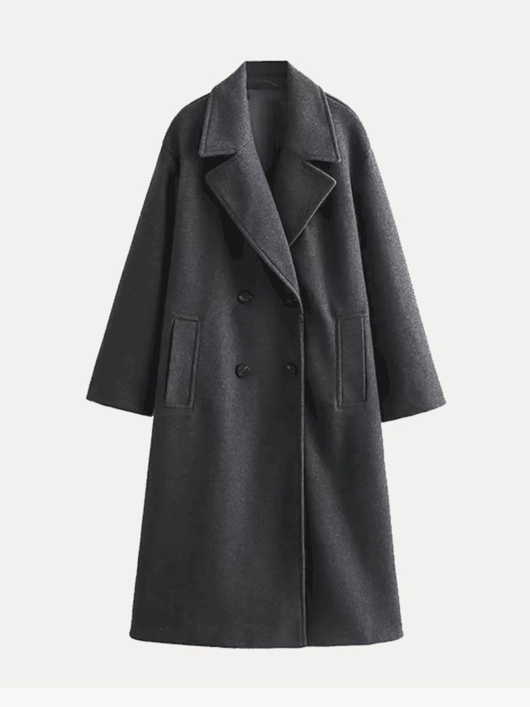 Ivyshape | Elegant Wool Trench Coat