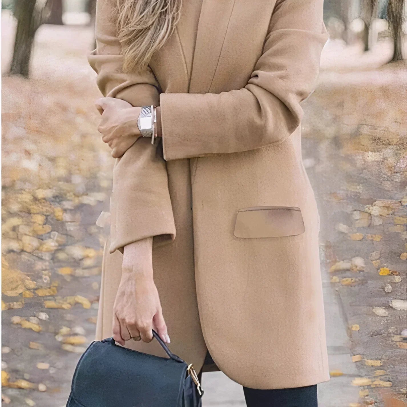 Ivyshape | Wool Mix Long Coat