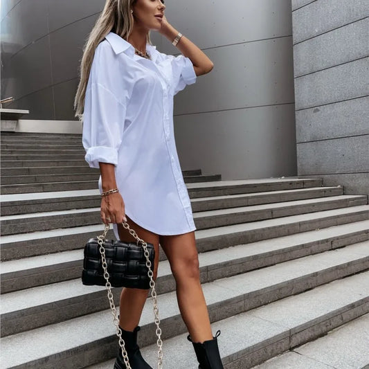 Effortless White V-Neck Blouse for Women