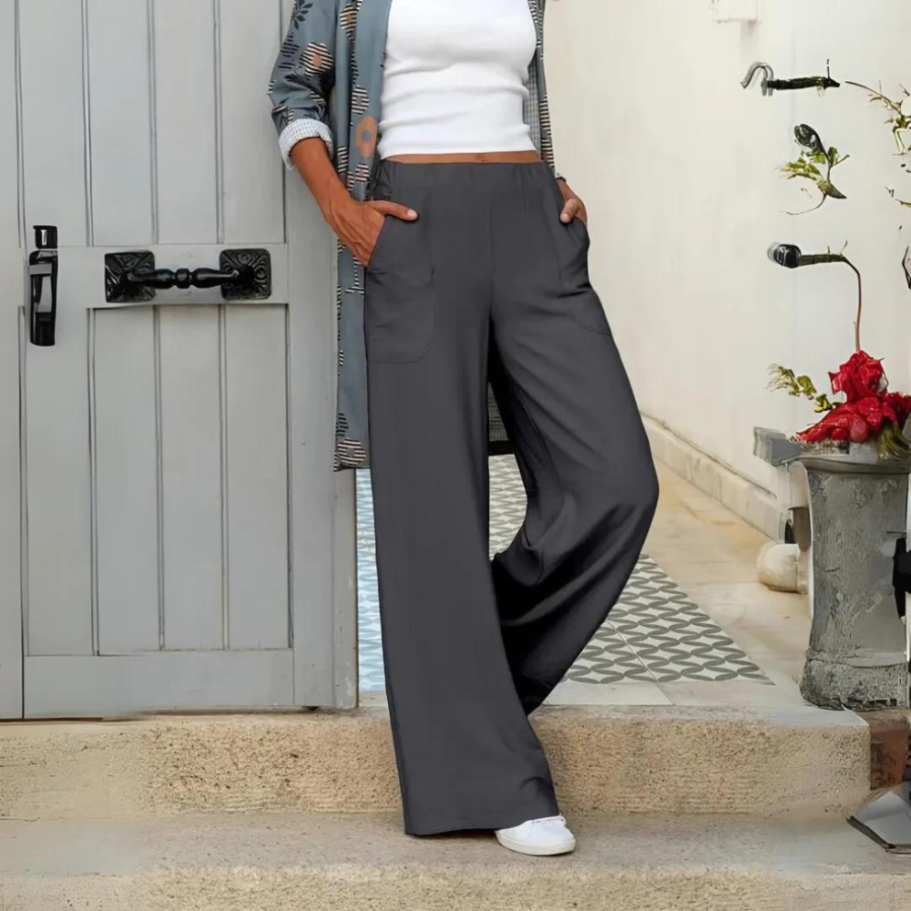 Ivyshape | Women's High Waisted Leisure Trousers