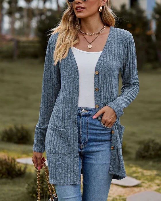 Ivyshape | Long-sleeved Women's Cardigan