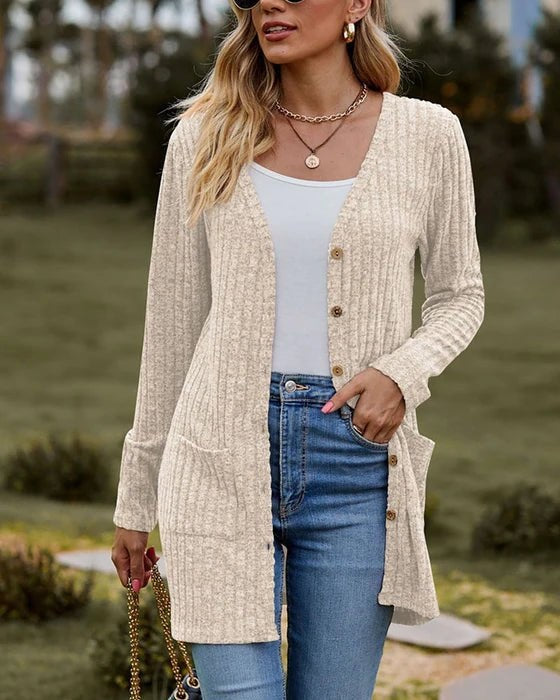 Ivyshape | Long-sleeved Women's Cardigan