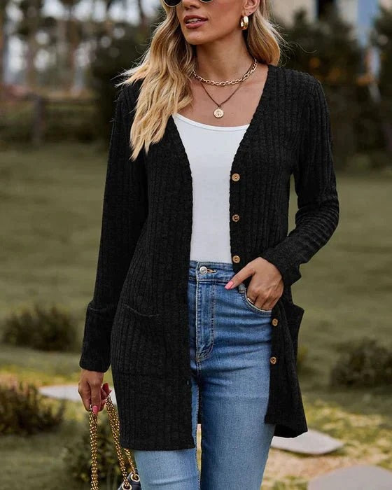 Ivyshape | Long-sleeved Women's Cardigan