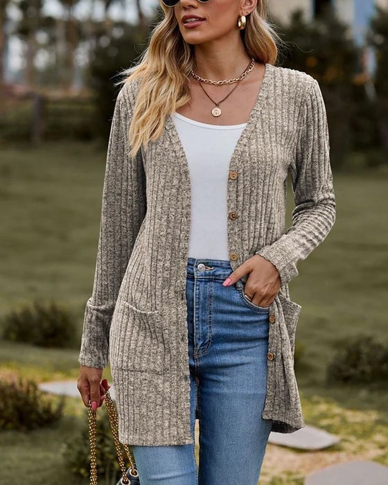 Ivyshape | Long-sleeved Women's Cardigan